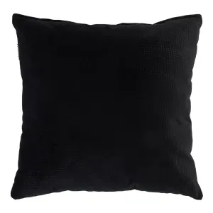 Cojín tela plana loft polkadot negro 43 x 43 cm