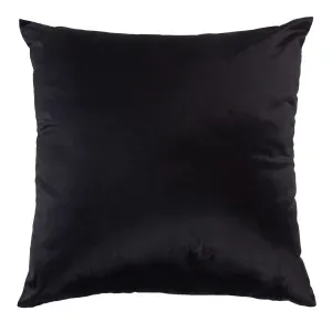 Cojín velvet unicolor negro noche