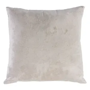 Cojín velvet embosado natural 45 x 45 cm