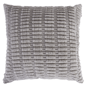 Cojín corduroy cadena gris claro