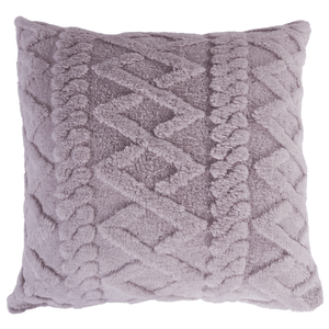 Cojín sherpa trenza violeta