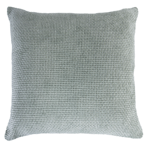 Cojín chenille textura tejido verde claro