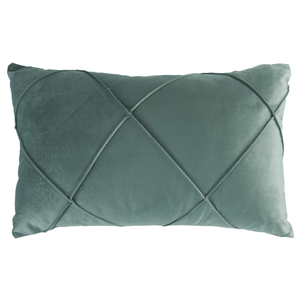 Cojín velvet drapeado verde sage 30 x 50 cm