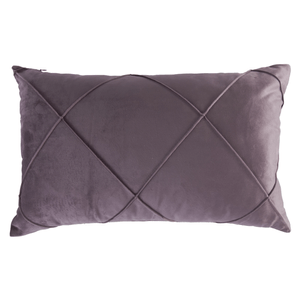 Cojín velvet drapeado malva brezo 30 x 50 cm