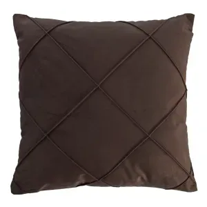Cojín velvet drapeado cacao
