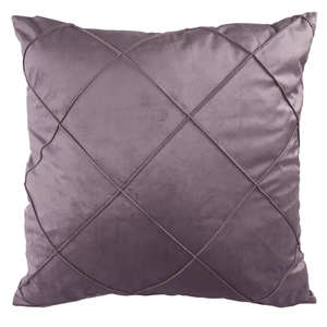 Cojín velvet drapeado malva brezo 60 x 60 cm