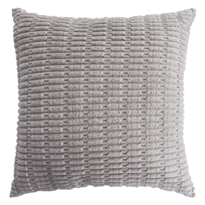 Cojín corduroy cadena gris claro 60 x 60 cm