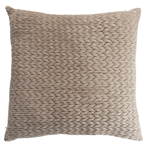 Cojín velvet trenza natural 60 x 60 cm