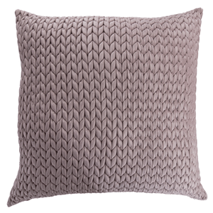 Cojín velvet trenza arce rosa 60 x 60 cm