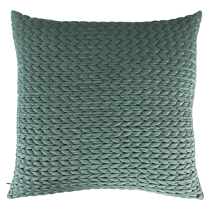 Cojín velvet trenza verde sage 60 x 60 cm
