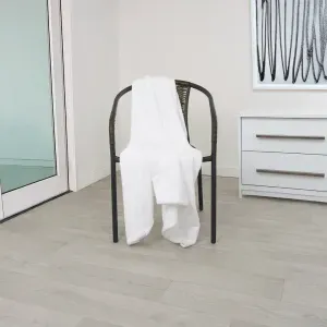 Manta flannel unicolor blanco optico 125 x 150 cm