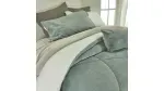 Combo-Edredon-ovejero-mas-cojin-coral-unicolor-verde-eucalipto_2_2
