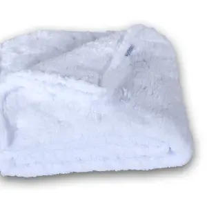 Manta sherpa ultrasonido blanco 120 x 145 cm
