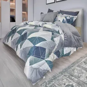 Edredón microfibra flannel estampado benoit/gris