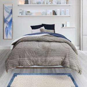 Edredón flannel jacquard ovejero gris ni