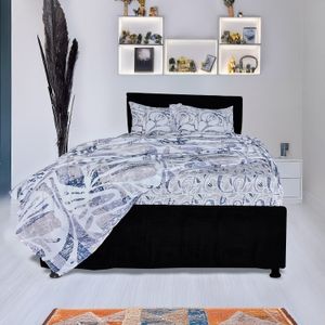 Juego de sábanas microfibra estampado dulce azul