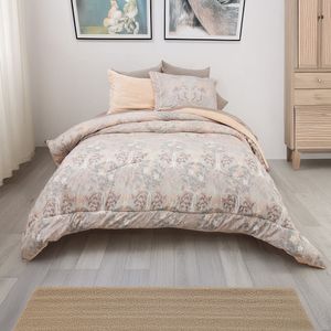 Edredón microfibra flannel estampado arboreo/melon