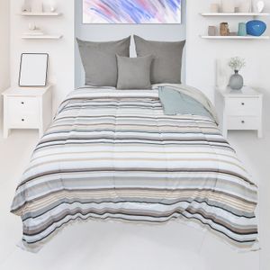 Edredón microfibra sin fundas frank líneas café