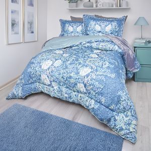 Edredón microfibra flannel estampado botanical/jade nube